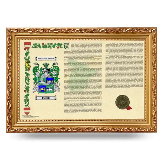 Pascale Armorial Landscape Framed - Gold