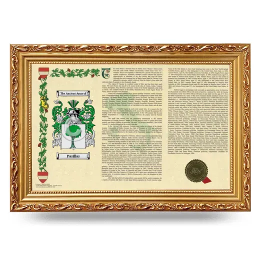 Pasillas Armorial Landscape Framed - Gold
