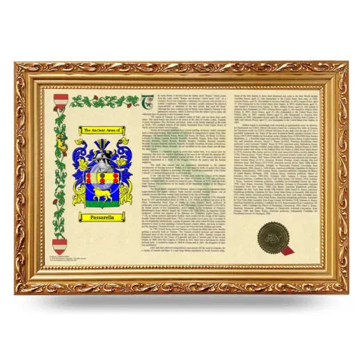 Passarella Armorial Landscape Framed - Gold