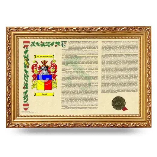 Patti Armorial Landscape Framed - Gold