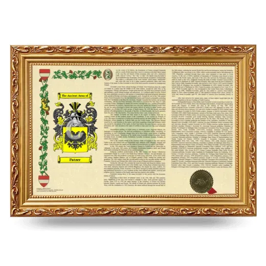 Patzer Armorial Landscape Framed - Gold