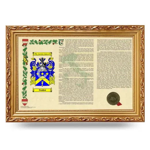 Paulini Armorial Landscape Framed - Gold