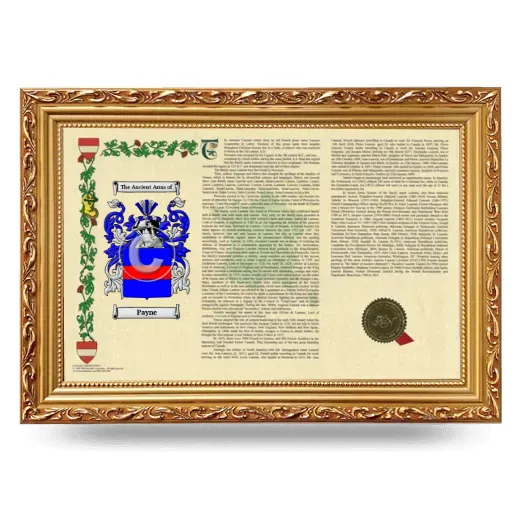 Payne Armorial Landscape Framed - Gold