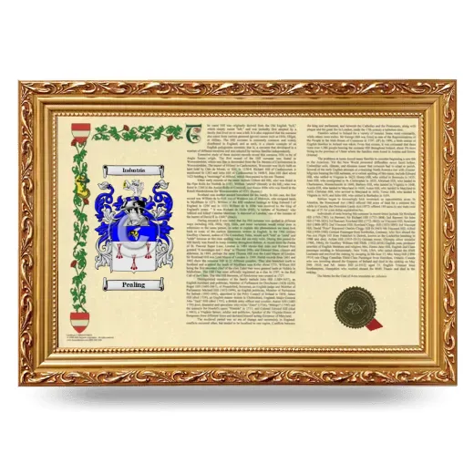 Pealing Armorial Landscape Framed - Gold
