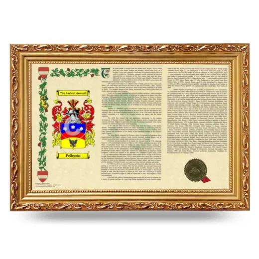 Pellegrin Armorial Landscape Framed - Gold
