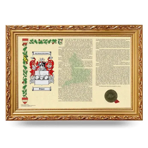 Pence Armorial Landscape Framed - Gold