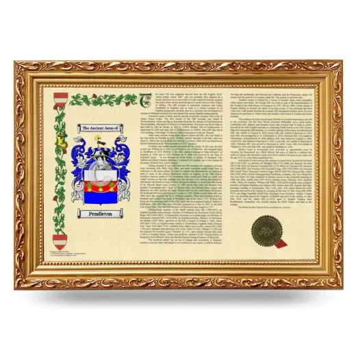 Pendleton Armorial Landscape Framed - Gold