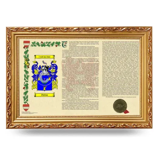 Pertus Armorial Landscape Framed - Gold