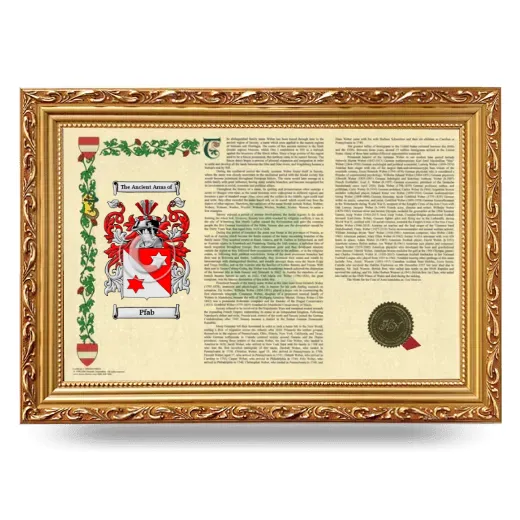 Pfab Armorial Landscape Framed - Gold