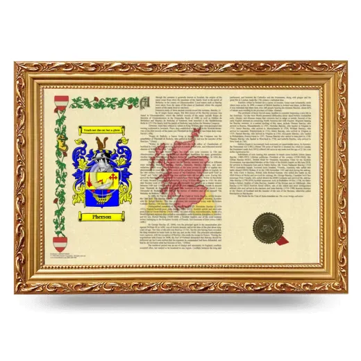 Pherson Armorial Landscape Framed - Gold