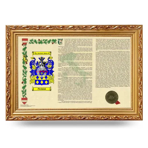 Piccinini Armorial Landscape Framed - Gold