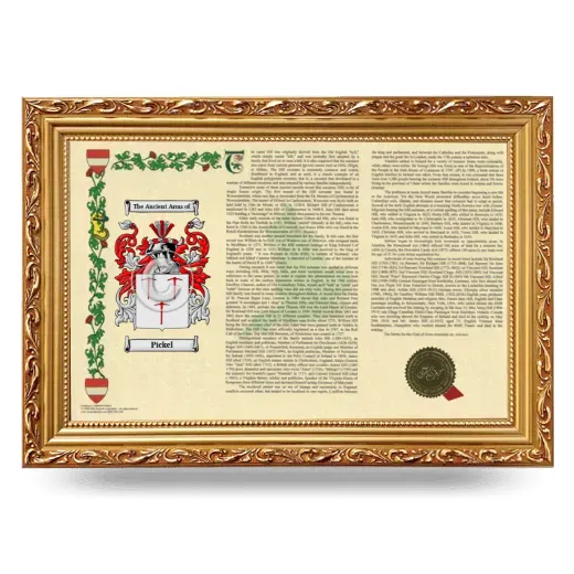 Pickel Armorial Landscape Framed - Gold