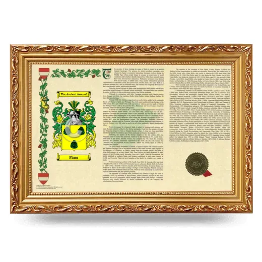 Pinar Armorial Landscape Framed - Gold