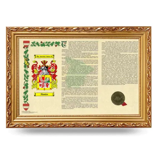 Pineiro Armorial Landscape Framed - Gold