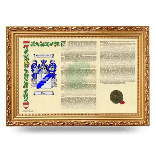 Ploss Armorial Landscape Framed - Gold