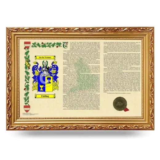 Polding Armorial Landscape Framed - Gold