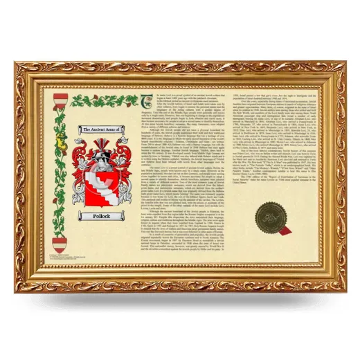 Pollock Armorial Landscape Framed - Gold
