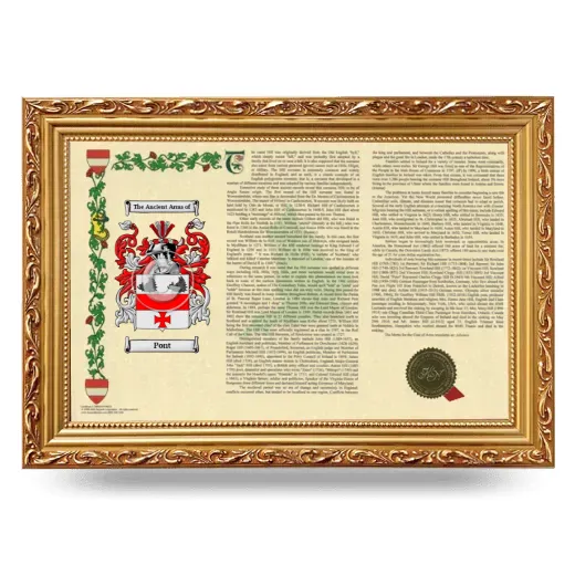 Pont Armorial Landscape Framed - Gold