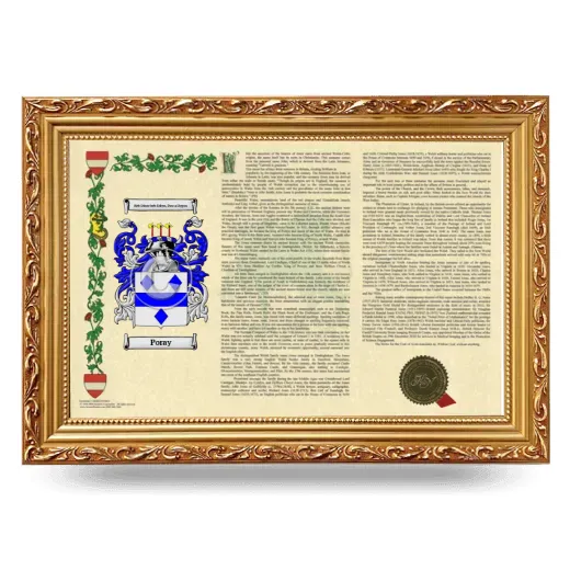Poray Armorial Landscape Framed - Gold
