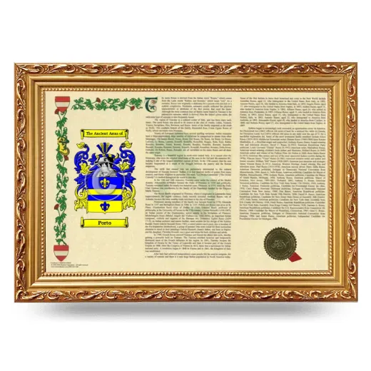 Porto Armorial Landscape Framed - Gold