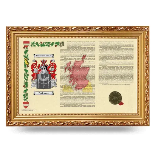 Pridemore Armorial Landscape Framed - Gold