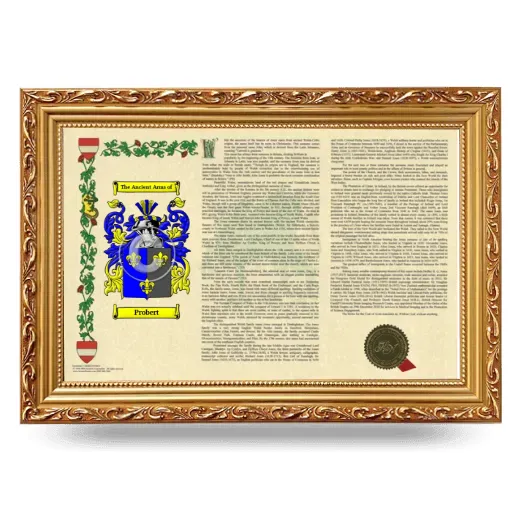 Probert Armorial Landscape Framed - Gold