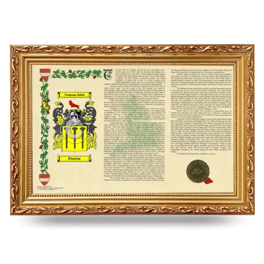 Procter Armorial Landscape Framed - Gold