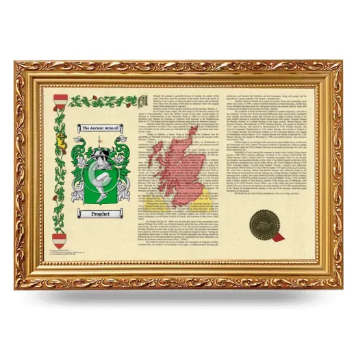 Prophet Armorial Landscape Framed - Gold