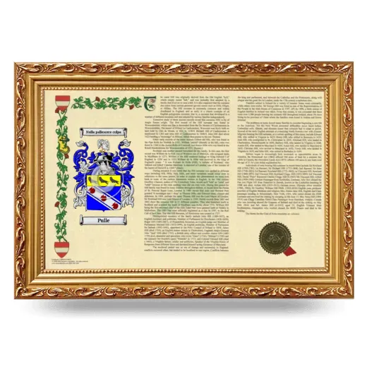 Pulle Armorial Landscape Framed - Gold