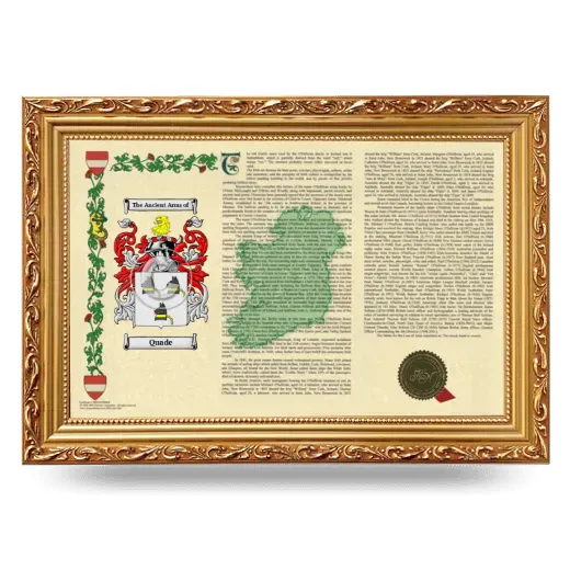 Quade Armorial Landscape Framed - Gold