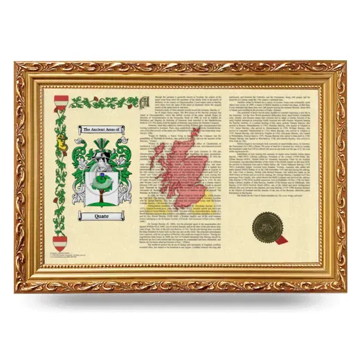 Quate Armorial Landscape Framed - Gold