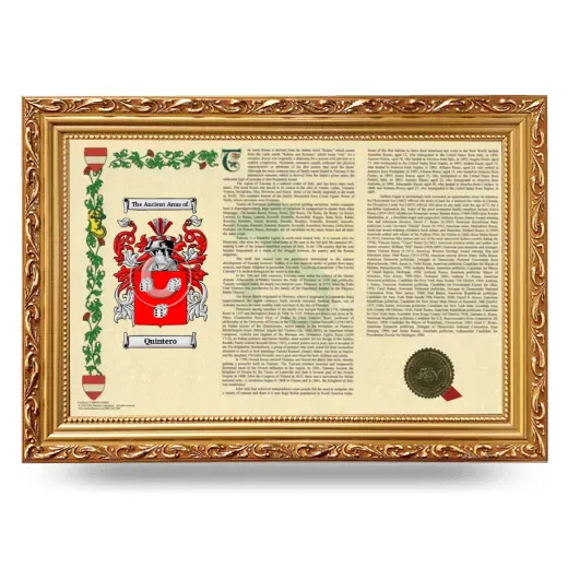 Quintero Armorial Landscape Framed - Gold