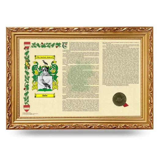 Rabe Armorial Landscape Framed - Gold