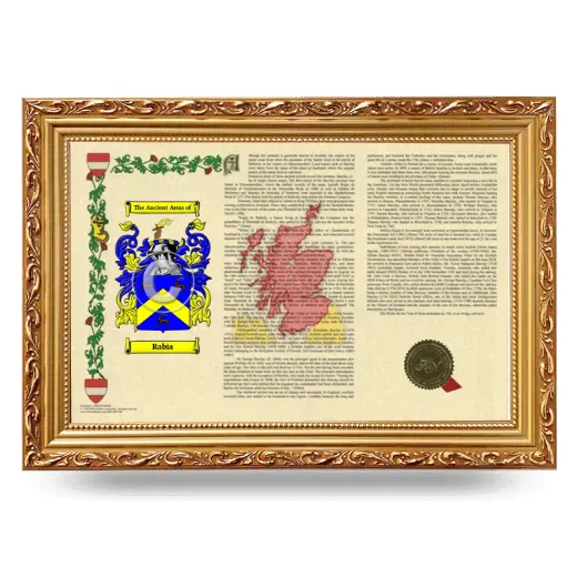 Rabia Armorial Landscape Framed - Gold
