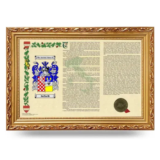 Raffaelli Armorial Landscape Framed - Gold