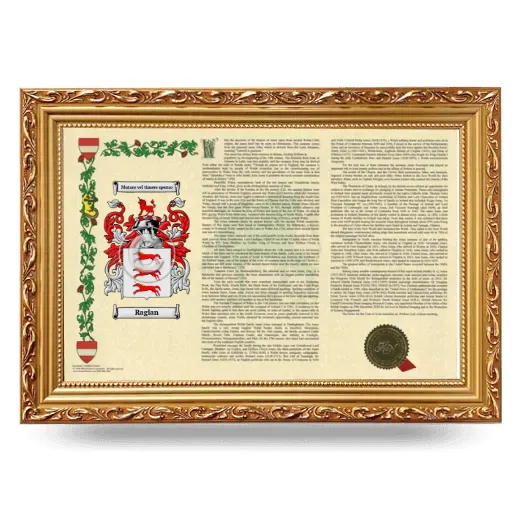 Raglan Armorial Landscape Framed - Gold