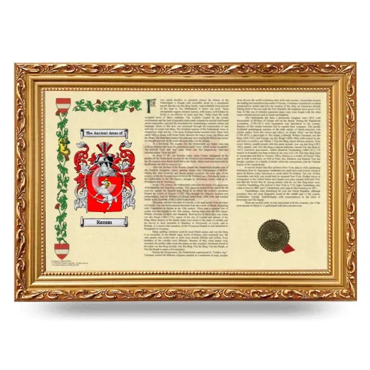 Ramm Armorial Landscape Framed - Gold