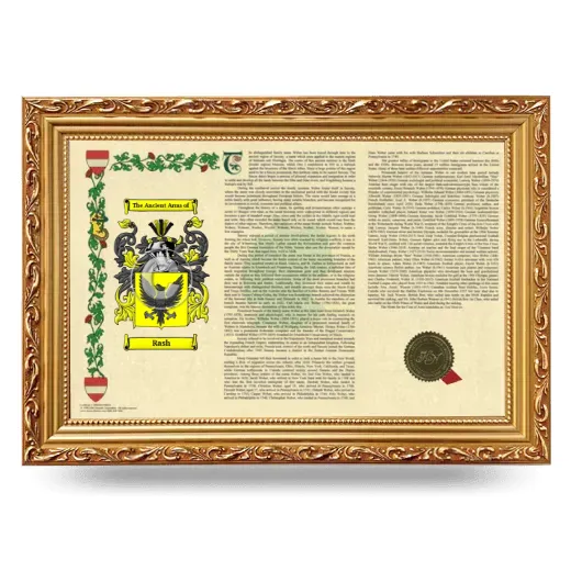 Rash Armorial Landscape Framed - Gold
