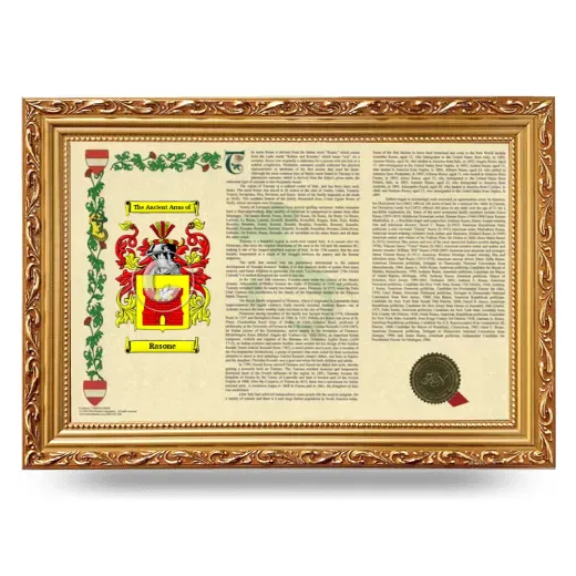 Rasone Armorial Landscape Framed - Gold