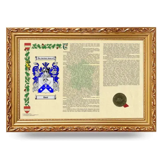 Rast Armorial Landscape Framed - Gold
