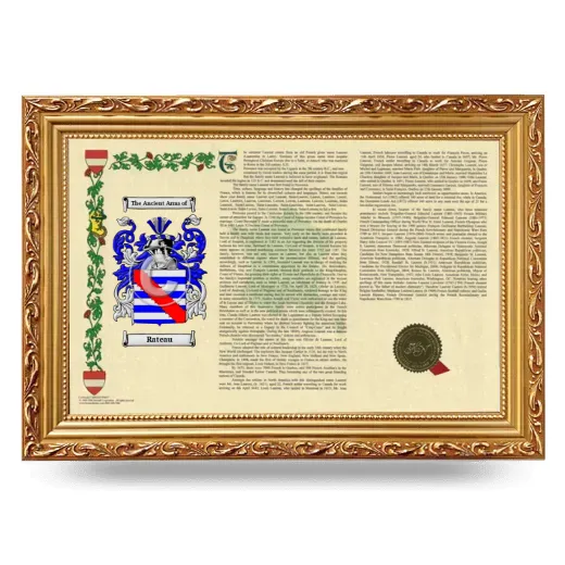 Rateau Armorial Landscape Framed - Gold