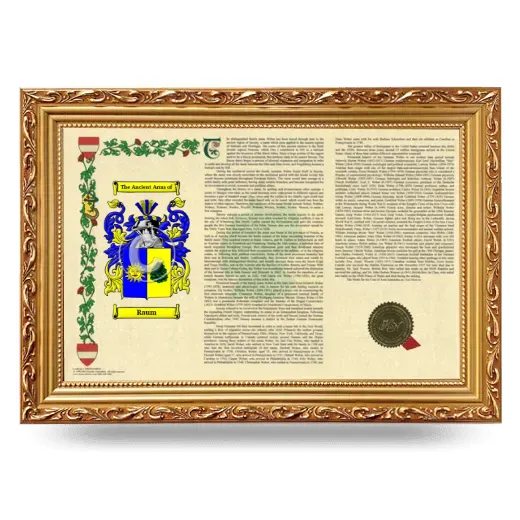 Raum Armorial Landscape Framed - Gold