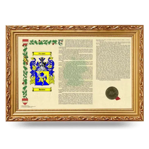 Rauter Armorial Landscape Framed - Gold
