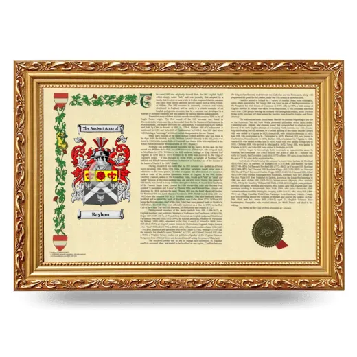 Rayhan Armorial Landscape Framed - Gold