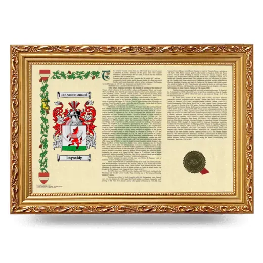 Raynaldy Armorial Landscape Framed - Gold