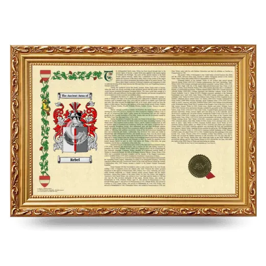 Rebel Armorial Landscape Framed - Gold