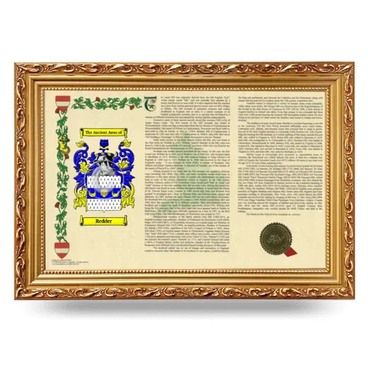 Redder Armorial Landscape Framed - Gold