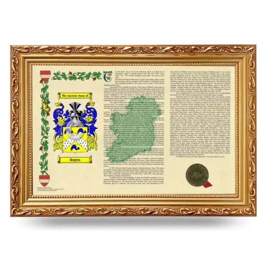 Regen Armorial Landscape Framed - Gold