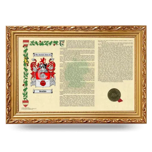 Reichle Armorial Landscape Framed - Gold