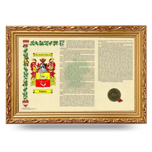Reiman Armorial Landscape Framed - Gold